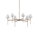Currey & Company Etiquette 40.5" Bone China 6-Light Chandelier 3