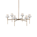 Currey & Company Etiquette 40.5" Bone China 6-Light Chandelier 
