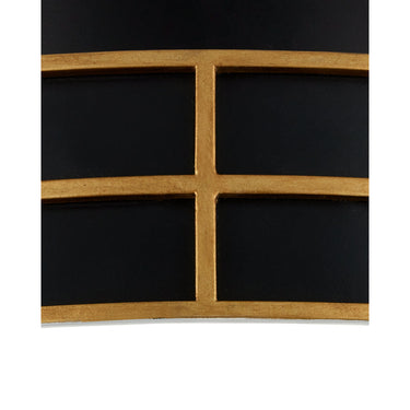 Currey & Company Fielding 24" Black 1-Light LED Flush Mount 1