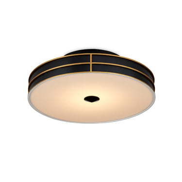 Currey & Company Fielding 24" Black 1-Light LED Flush Mount 2