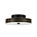 Currey & Company Fielding 24" Black 1-Light LED Flush Mount 3