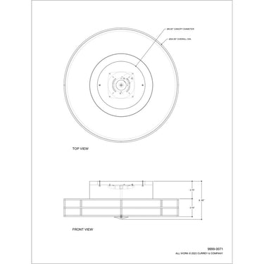 Currey & Company Fielding 24" Black 1-Light LED Flush Mount 4