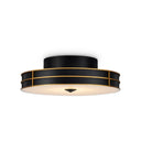 Currey & Company Fielding 24" Black 1-Light LED Flush Mount 