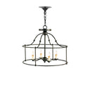 Currey & Company Fitzjames 20" Black 4-Light Semi-Flush Mount 2