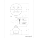 Currey & Company Fitzjames 20" Black 4-Light Semi-Flush Mount 3