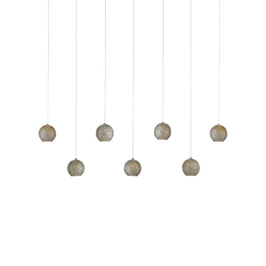 Currey & Company Giro 7-Light Linear Multi-Drop Pendant 