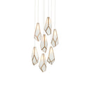 Currey & Company Glace White 7-Light Round Multi-Drop Pendant 