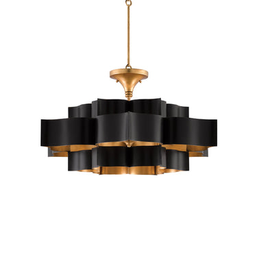 Currey & Company Grand Lotus 30" 6-Light Convertible Chandelier 11