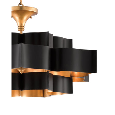 Currey & Company Grand Lotus 30" 6-Light Convertible Chandelier 12