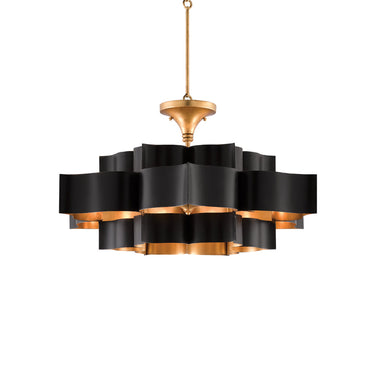 Currey & Company Grand Lotus 30" 6-Light Convertible Chandelier 13