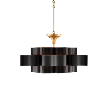 Currey & Company Grand Lotus 30" 6-Light Convertible Chandelier 14