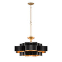 Currey & Company Grand Lotus 30" 6-Light Convertible Chandelier 18