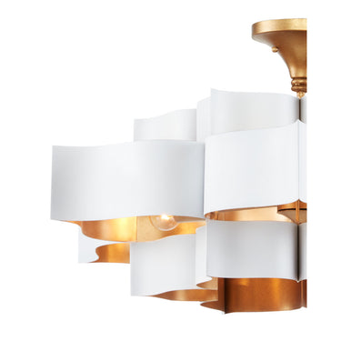 Currey & Company Grand Lotus 30" 6-Light Convertible Chandelier 24