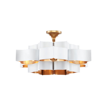 Currey & Company Grand Lotus 30" 6-Light Convertible Chandelier 25