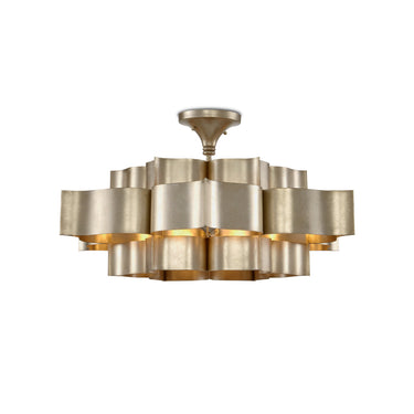 Currey & Company Grand Lotus 30" 6-Light Convertible Chandelier 3