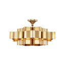 Currey & Company Grand Lotus 30" Gold 6-Light Convertible Chandelier 2