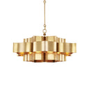 Currey & Company Grand Lotus 30" Gold 6-Light Convertible Chandelier 4