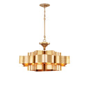Currey & Company Grand Lotus 30" Gold 6-Light Convertible Chandelier 5