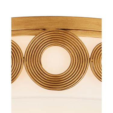 Currey & Company Gyges 18" Brass Circles 1-Light Flush Mount 2