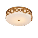 Currey & Company Gyges 18" Brass Circles 1-Light Flush Mount 3