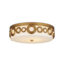Currey & Company Gyges 18" Brass Circles 1-Light Flush Mount 