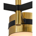 Currey & Company Heybrook 26" Brass 3-Light LED Semi-Flush Mount 1