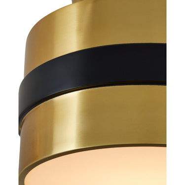 Currey & Company Heybrook 26" Brass 3-Light LED Semi-Flush Mount 2