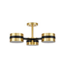 Currey & Company Heybrook 26" Brass 3-Light LED Semi-Flush Mount 4