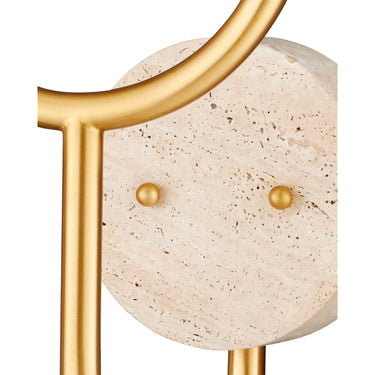 Currey & Company Highsmith 3-Light Travertine Wall Sconce 1