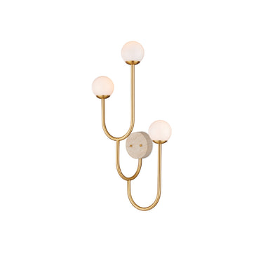Currey & Company Highsmith 3-Light Travertine Wall Sconce 6
