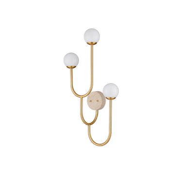 Currey & Company Highsmith 3-Light Travertine Wall Sconce 7