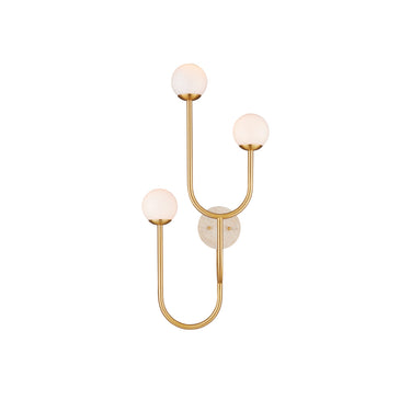 Currey & Company Highsmith 3-Light Travertine Wall Sconce 