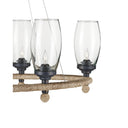 Currey & Company Hightider 36" Glass Oval 6-Light Chandelier 1