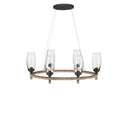 Currey & Company Hightider 36" Glass Oval 6-Light Chandelier 3