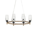 Currey & Company Hightider 36" Glass Oval 6-Light Chandelier 
