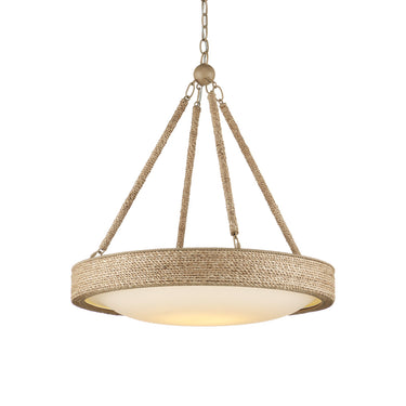 Currey & Company Hopscotch 24" Rope LED Chandelier 2