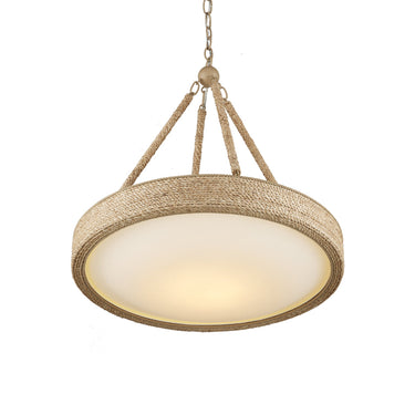 Currey & Company Hopscotch 24" Rope LED Chandelier 3