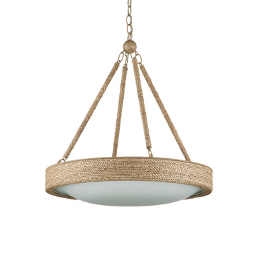 Currey & Company Hopscotch 24" Rope LED Chandelier 4