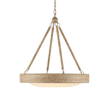 Currey & Company Hopscotch 24" Rope LED Chandelier 