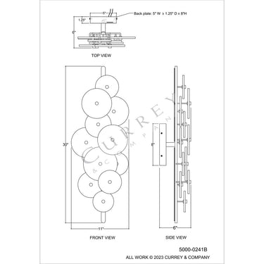 Currey & Company Inyo LED 2-Light Wall Sconce 8