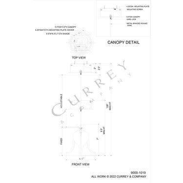 Currey & Company Iota 1-Light Round Multi-Drop Pendant 3