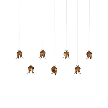 Currey & Company Iota 7-Light Linear Multi-Drop Pendant 