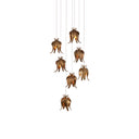 Currey & Company Iota 7-Light Round Multi-Drop Pendant 
