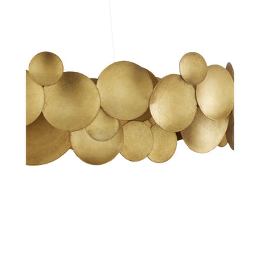 Currey & Company Lavengro 32" Gold LED 1-Light Chandelier 1