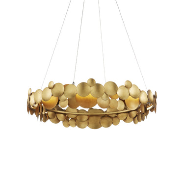 Currey & Company Lavengro 32" Gold LED 1-Light Chandelier 3