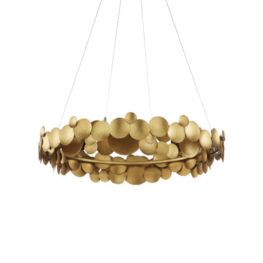 Currey & Company Lavengro 32" Gold LED 1-Light Chandelier 6
