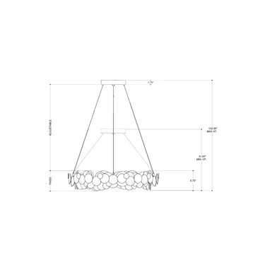 Currey & Company Lavengro 32" Gold LED 1-Light Chandelier 8