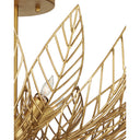 Currey & Company Leaflace 26" Gold 4-Light Semi-Flush Mount 1