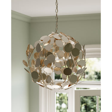 Currey & Company Lunaria 21.5" Silver 1-Light Orb Chandelier 6