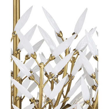 Currey & Company Magnum Opus 22.5" Brass 4-Light Semi-Flush Mount 1